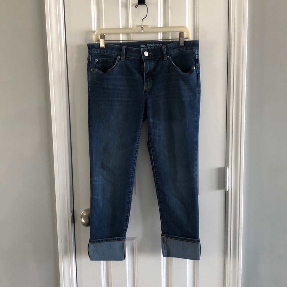 Gap denim cuffed Capri pants